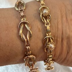 Bracelets (2) Marked 1/20 Of 12k Gold