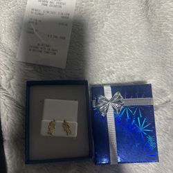 Santa Muerte Gold Earings