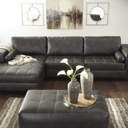 Nokomis Charcoal LAF Sectional

