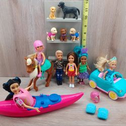 Barbie Chelsea Stacie & Pets Lot