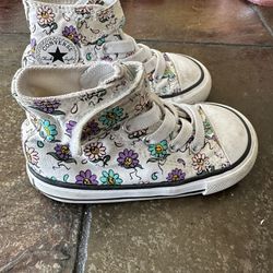 Converse Floral Toddler Shoes Size 5 