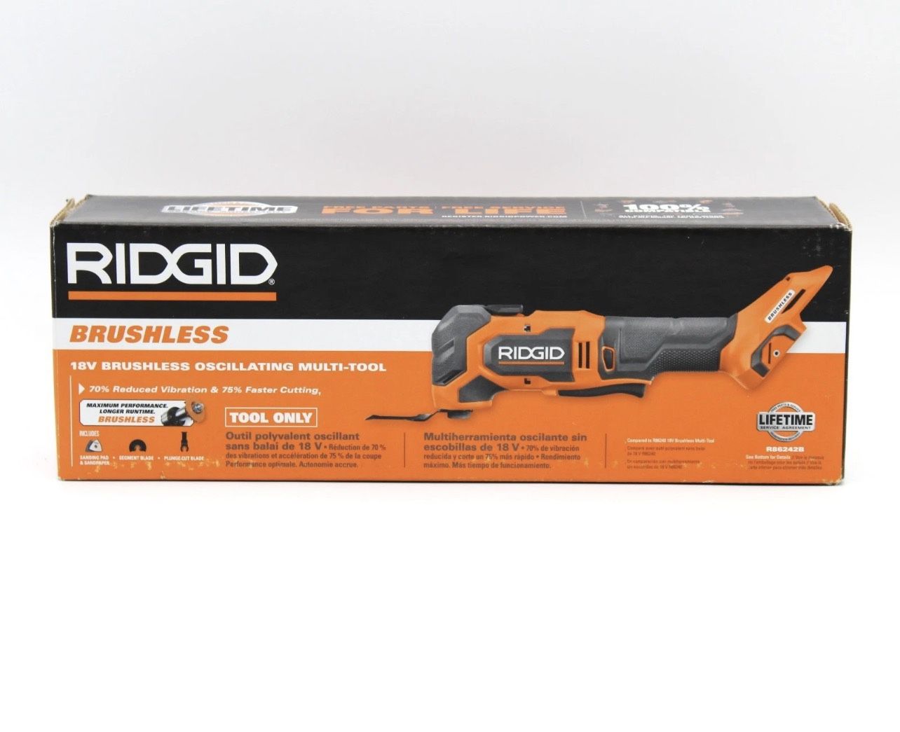 NEW Ridgid R86242B 18V Brushless Cordless Multi-Tool (Tool Only)