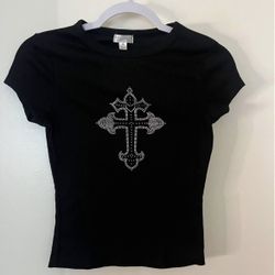 Cute black top with gems