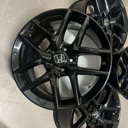 Honda Civic Rims 18” Original OEM Factory Wheels Rines New Gloss Black Powder Coated 