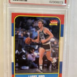 Larry Bird Fleer  1986 #9 - PSA 8