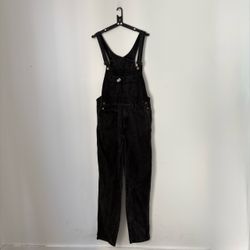Vtg GUESS by Georges Marciano Black Wash Denim Overalls Size XL Rare!