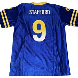 Los Angeles Rams Matthew Stafford Jersey Boys Youth XL 18/20 New Blue #9