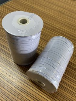 1/4” Elastic white 200 yds per roll