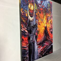 Canvas wall decoration 30”x42”. Brand new we can make it in different sizes, from 4.5”x4.5” to 30”x66”, Wood frame and sprayed with glossy clear coat