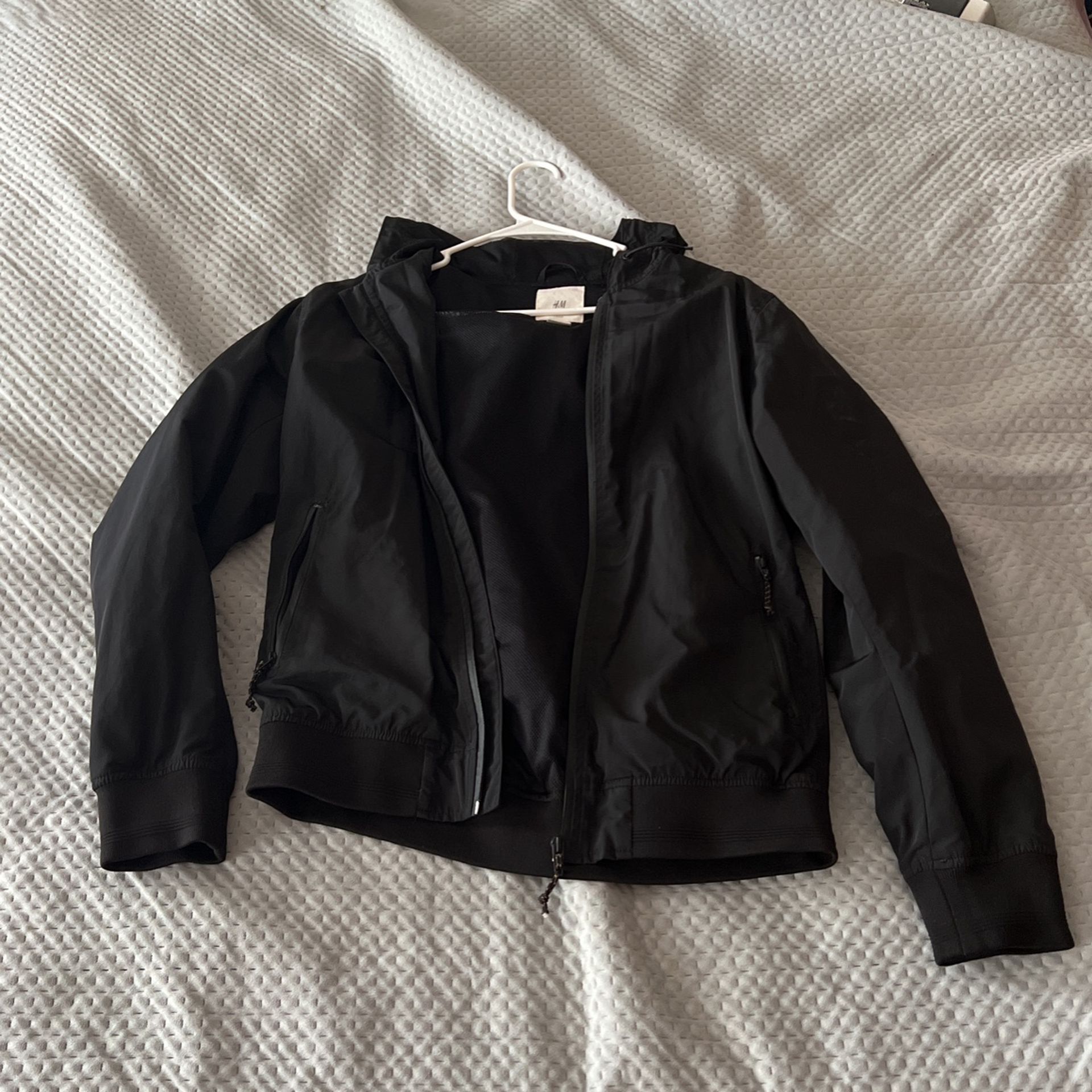 Black H&M bomber jacket