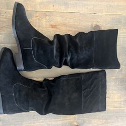 Steve Madden Black Sued Boots 