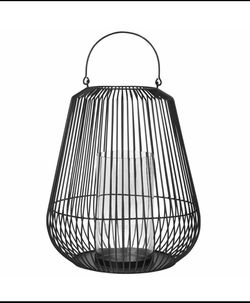 New Blomus 20” W x 24” H 65758 Nidea Iron Lantern, Matte Black Textured