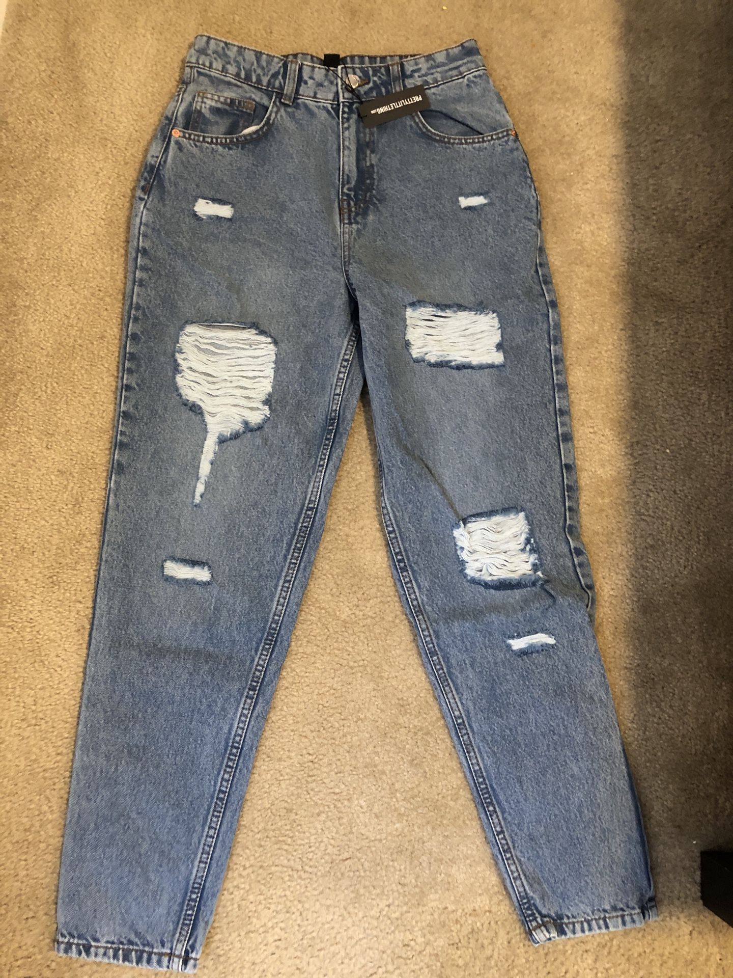 Distressed Denim Jeans π US 4