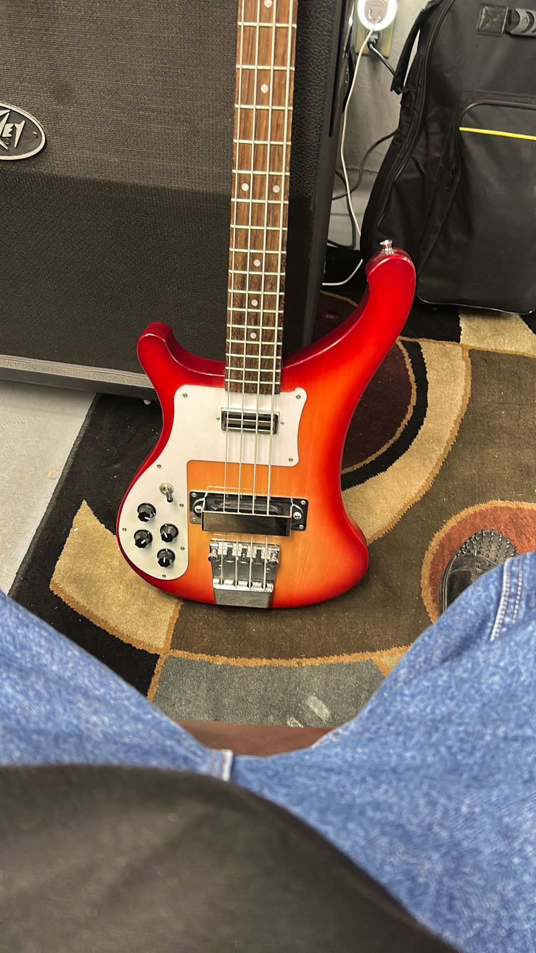 Rickenbacker 4001s Paul McCartney Left Handed Bass (Copy) $280 Fireglow  Very Nice !! 