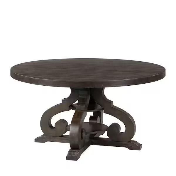 Stanford Round Smokey Walnut Dining Table (Frame Material: Wood) - Table Only