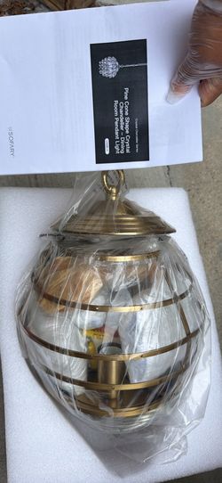 Eloria Modern Gold Crystal Pine Cone Shape Chandelier