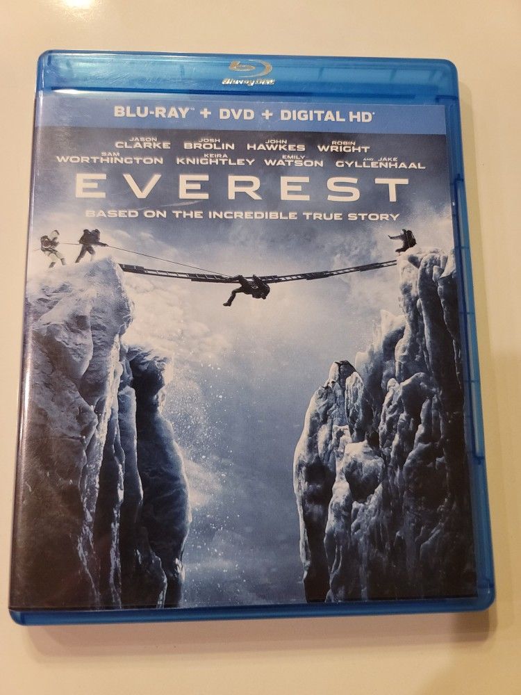 $5 BLU RAY. EVEREST. $5 OR TRADE FOR A MOVIE TITLE I DO NOT ALREADY OWN. BLU RAY ONLY NO DIGITAL .