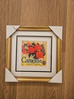 Camellia Brand Vintage Citrus Crate Label Framed Art