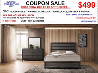 5pc Queen Size Bed Set