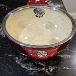 Princess House Red Cookware Glass Lid 5 Qt