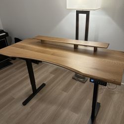 Adjustable Desk Solid Wood Oak