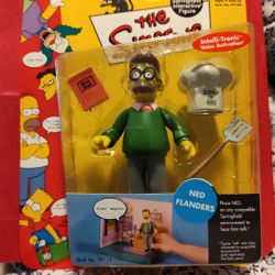 Vintage Simpsons Boxed Action Figure Sealed Ned Flanders 