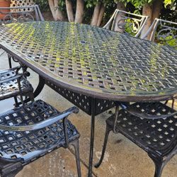 Aluminium 7pc Patio Set/Outdoor Furniture/outdoor Dining Set/Cash Only 