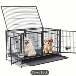 Indoor Pet Crate Kennel Wheels 