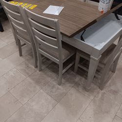 *End Of Summer Event*---Jessica Storage Dining Table Sets W/6 Chairs---Delivery And Easy Financing Available 👍 