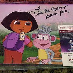 JSA COA Kathleen Herles Signed Dora The Explorer 8x10 Photo