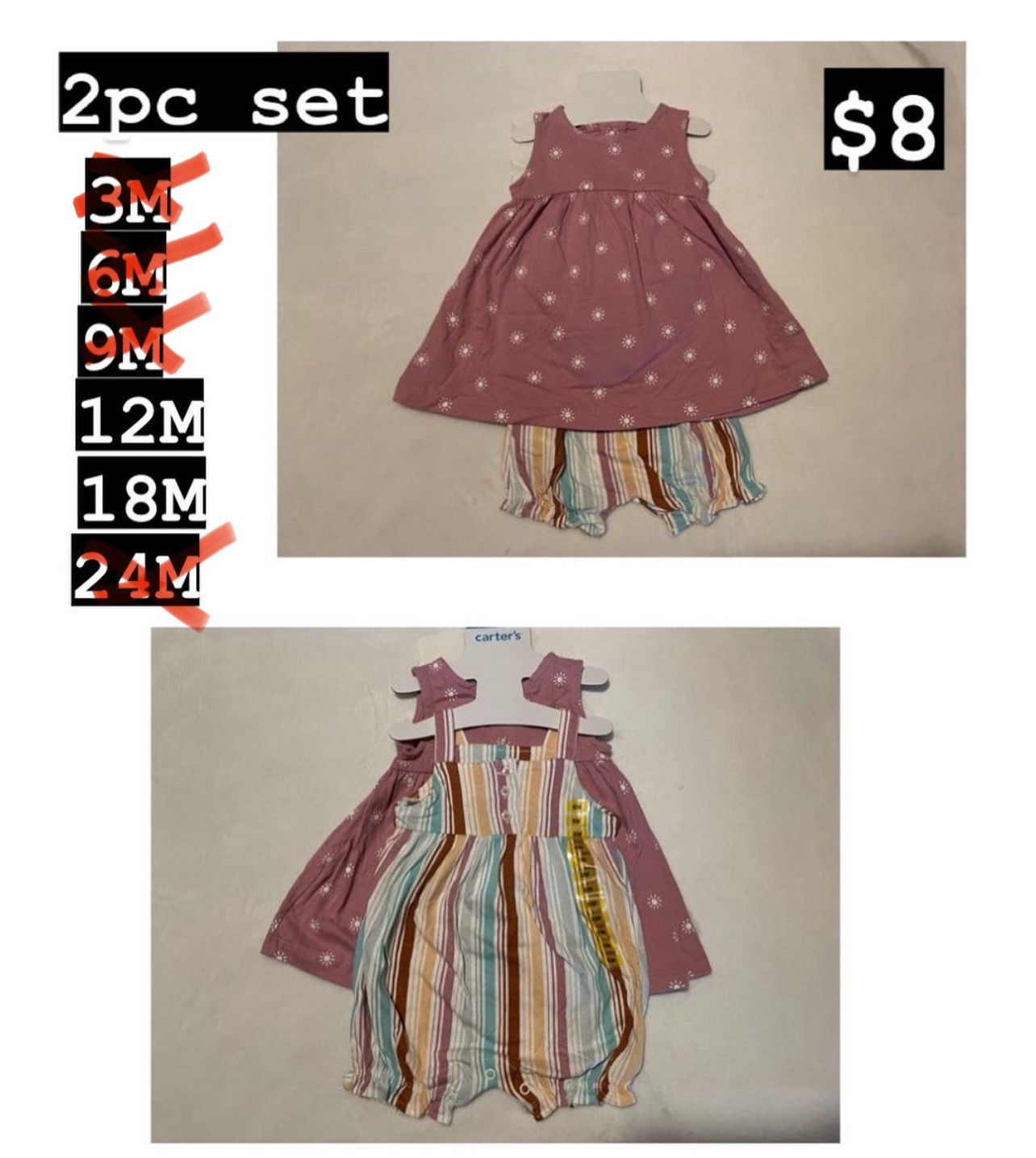 Carters 2pc Set $8