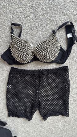 Spike bra netted pant