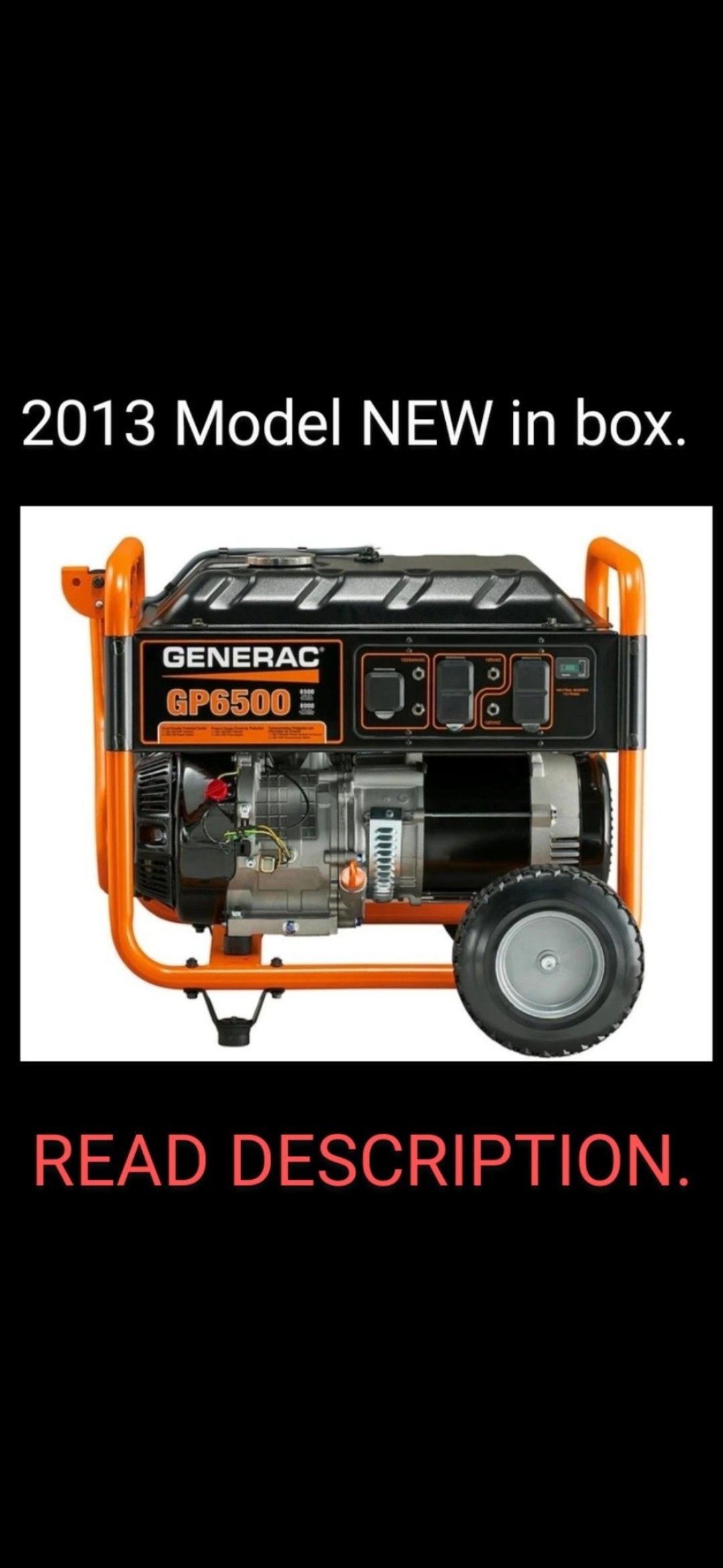 Generac GP6500 Generator BRAND NEW never been run.