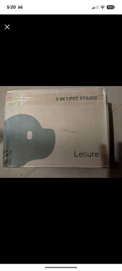 Lesure Pet 3 n 1 Pet Stairs, Stairs, Bed and Storage color Beige - NEW IN BOX