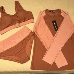 Color Block Bathing Suit