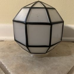 Art Deco 1920’s-1930’s Frankart Geometric Glass Lamp Globe