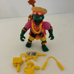 Vintage TMNT Beachcombin' Mike 100% Complete Teenage Mutant Ninja Turtles
