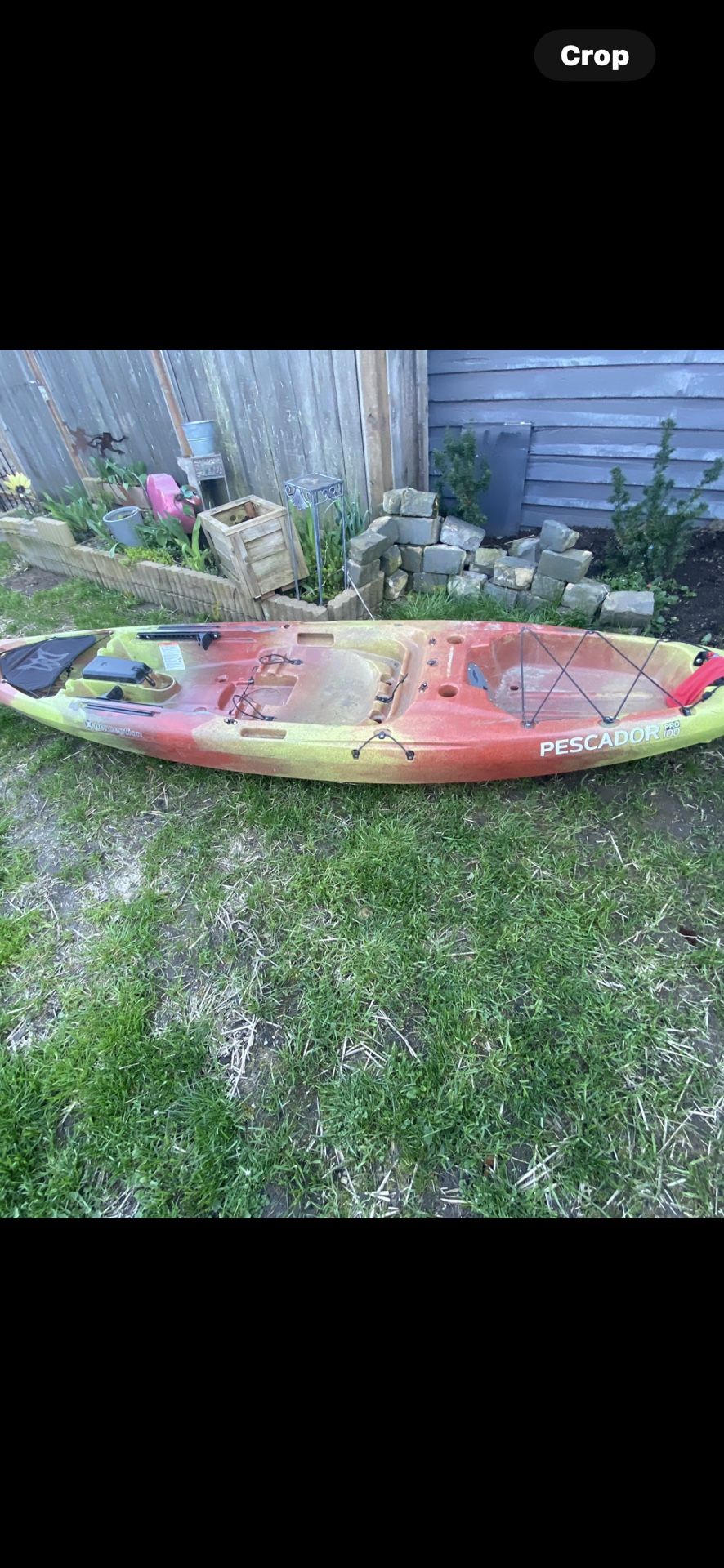 Pescador Pro 100 Perception Fishing Kayak- Oar Chair And Cart To