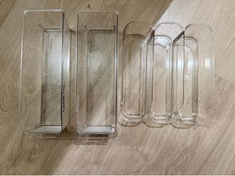 5-Piece Clear Refrigerator & Pantry Organizer Bin Set