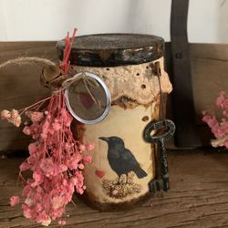 Primitive Valentines Jars