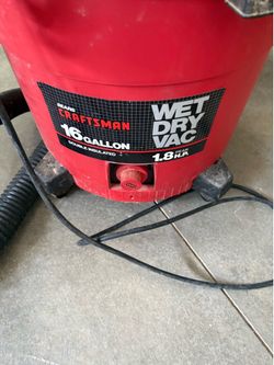 Craftsman 16 gallon shop vacuum working has no attachments for hose