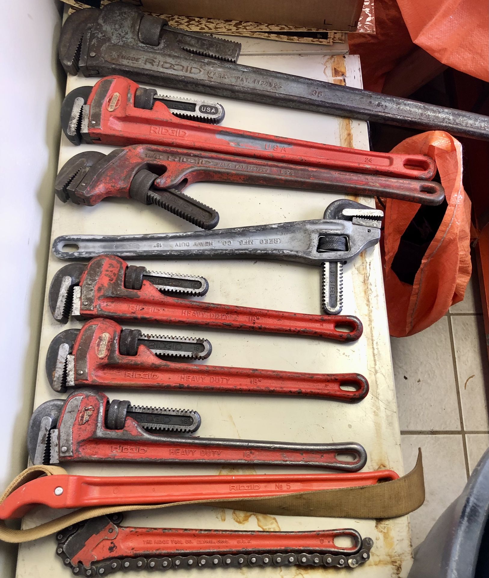 Ridgid pipe 2024 wrench set