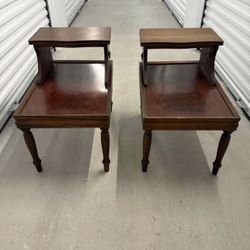 Two Vintage Step Up End Tables (2)