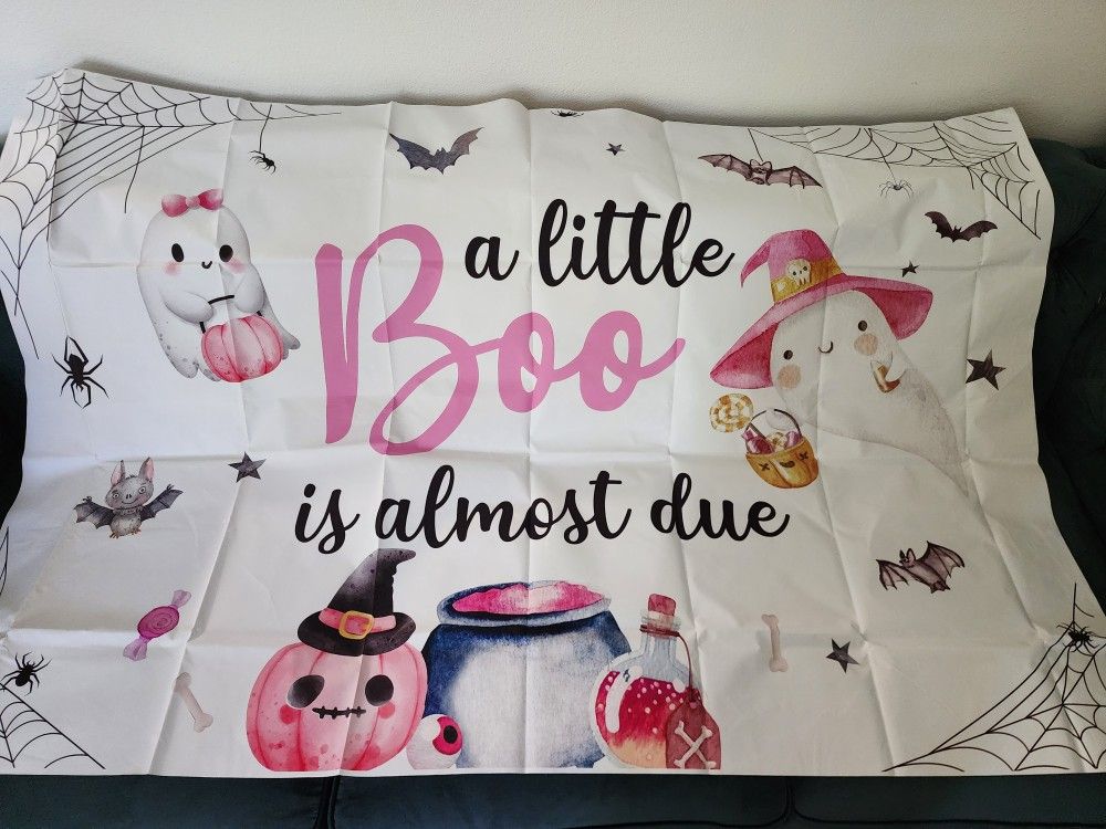 Halloween Baby Shower Backdrop