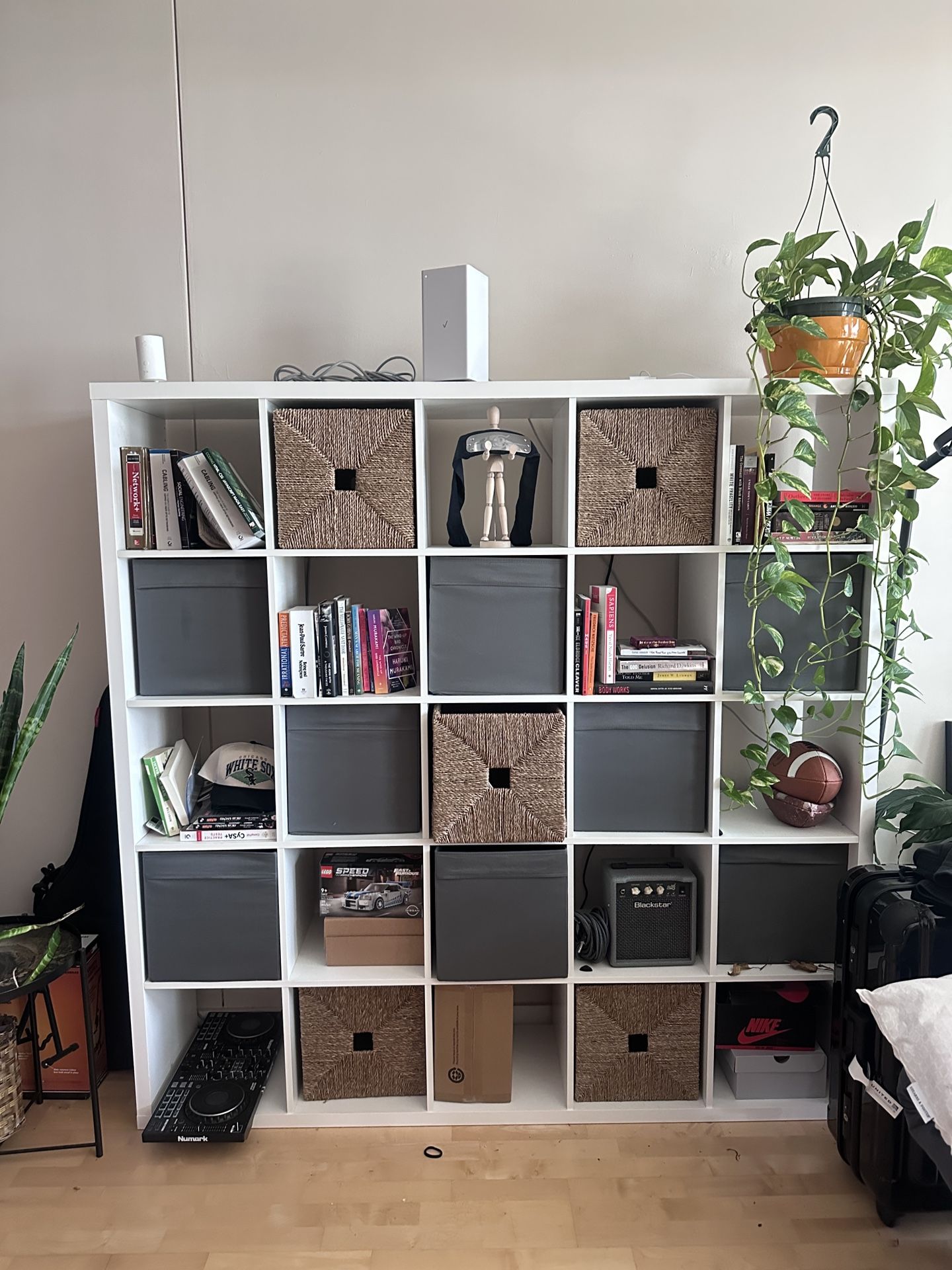 Like New White Kallax Cube Shelf