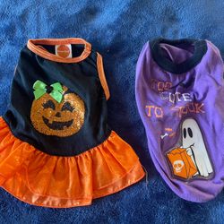 TWO EXTRA SMALL DOG HALLOWEEN OUTFITS