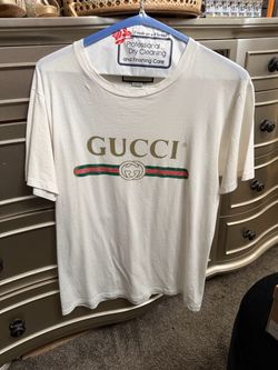 Gucci Logo Print T-Shirt Cream/ivory