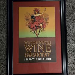 Washington Wine Country Framed Poster Board