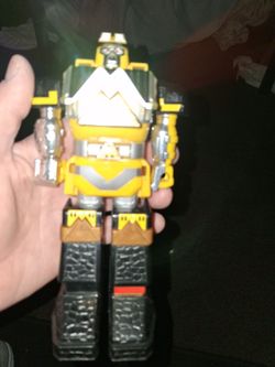 VINTAGE POWER RANGERS YELLOW ROBOT