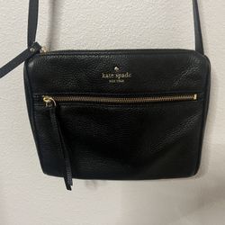 Kate Spade All Black Cross Body Purse 